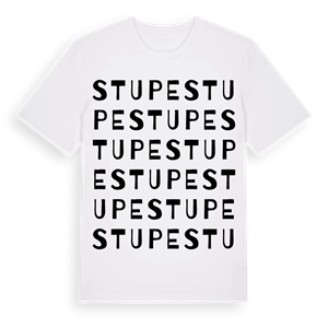 Stupe ordlek t-shirt – ekologisk bomull t-shirt från Pinshirt