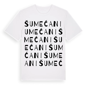Šumećani ordlek t-shirt – ekologisk bomull t-shirt från Pinshirt
