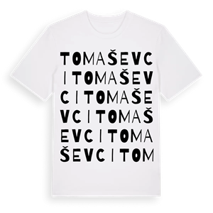 Tomaševci ordlek t-shirt – ekologisk bomull t-shirt från Pinshirt