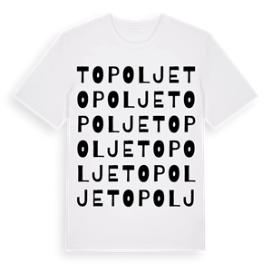 Topolje ordlek t-shirt – ekologisk bomull t-shirt från Pinshirt