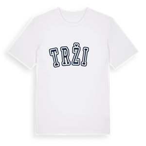 Tržić college t-shirt – ekologisk bomull t-shirt från Pinshirt