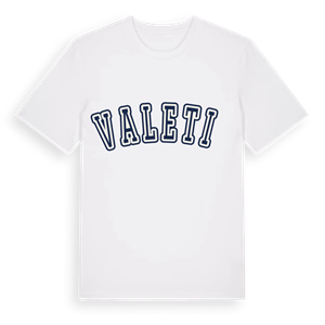 Valetić college t-shirt – ekologisk bomull t-shirt från Pinshirt
