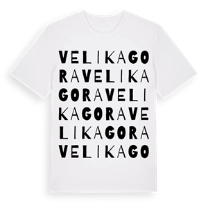 Velika Gora ordlek t-shirt – ekologisk bomull t-shirt från Pinshirt