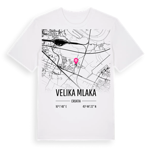 Velika Mlaka karta t-shirt – ekologisk bomull t-shirt från Pinshirt