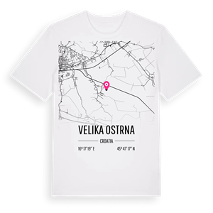 Velika Ostrna karta t-shirt – ekologisk bomull t-shirt från Pinshirt