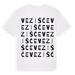 Vezišće ordlek t-shirt – ekologisk bomull t-shirt från Pinshirt