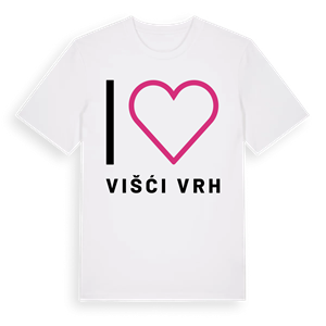 Jag älskar Višći Vrh t-shirt stort tryck – ekologisk bomull t-shirt från Pinshirt