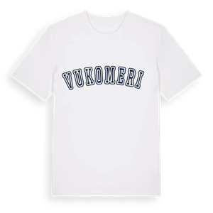 Vukomerić college t-shirt – ekologisk bomull t-shirt från Pinshirt