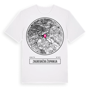 Zagrebačka županija t-shirt – ekologisk bomull t-shirt från Pinshirt