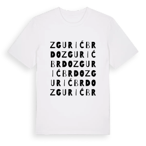 Zgurić Brdo ordlek t-shirt – ekologisk bomull t-shirt från Pinshirt