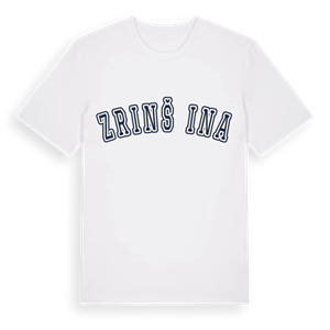 Zrinšćina college t-shirt – ekologisk bomull t-shirt från Pinshirt