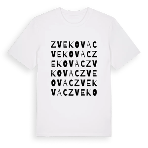 Zvekovac ordlek t-shirt – ekologisk bomull t-shirt från Pinshirt