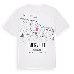 Biervliet karta t-shirt – ekologisk bomull t-shirt från Pinshirt