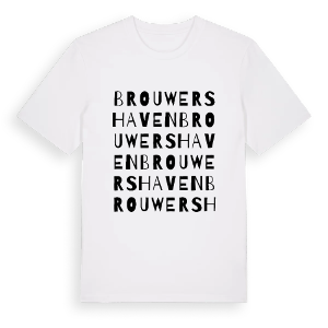 Brouwershaven ordlek t-shirt – ekologisk bomull t-shirt från Pinshirt