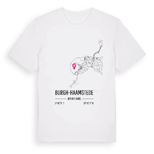 Burgh-Haamstede karta t-shirt – ekologisk bomull t-shirt från Pinshirt