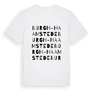 Burgh-Haamstede ordlek t-shirt – ekologisk bomull t-shirt från Pinshirt