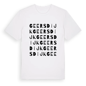 Geersdijk ordlek t-shirt – ekologisk bomull t-shirt från Pinshirt