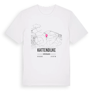 Kattendijke karta t-shirt – ekologisk bomull t-shirt från Pinshirt