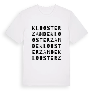Kloosterzande ordlek t-shirt – ekologisk bomull t-shirt från Pinshirt