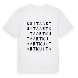 Kuitaart ordlek t-shirt – ekologisk bomull t-shirt från Pinshirt