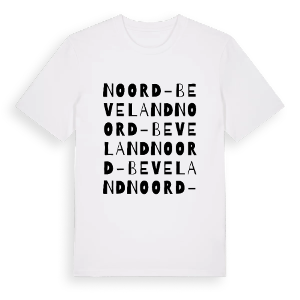 Noord-Beveland ordlek t-shirt – ekologisk bomull t-shirt från Pinshirt