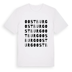 Oostburg ordlek t-shirt – ekologisk bomull t-shirt från Pinshirt