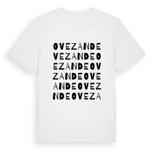 Ovezande ordlek t-shirt – ekologisk bomull t-shirt från Pinshirt