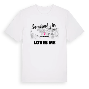 Någon i Poortvliet älskar mig t-shirt – ekologisk bomull t-shirt från Pinshirt