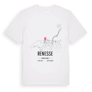 Renesse karta t-shirt – ekologisk bomull t-shirt från Pinshirt