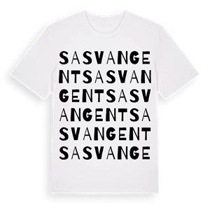 Sas van Gent ordlek t-shirt – ekologisk bomull t-shirt från Pinshirt