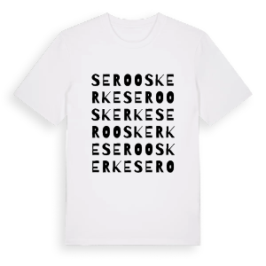 Serooskerke ordlek t-shirt – ekologisk bomull t-shirt från Pinshirt