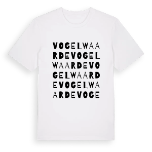 Vogelwaarde ordlek t-shirt – ekologisk bomull t-shirt från Pinshirt