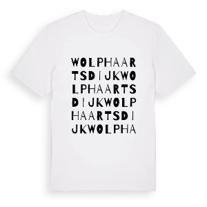Wolphaartsdijk ordlek t-shirt – ekologisk bomull t-shirt från Pinshirt