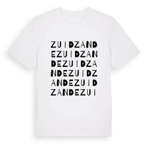 Zuidzande ordlek t-shirt – ekologisk bomull t-shirt från Pinshirt