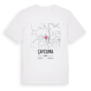 Çaycuma karta t-shirt – ekologisk bomull t-shirt från Pinshirt