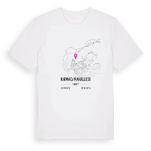 Kırmacı Mahallesi karta t-shirt – ekologisk bomull t-shirt från Pinshirt