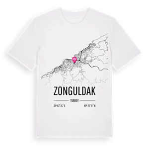 Zonguldak karta t-shirt – ekologisk bomull t-shirt från Pinshirt