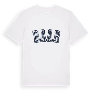 Baar college t-shirt – ekologisk bomull t-shirt från Pinshirt