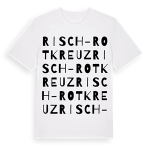 Risch-Rotkreuz ordlek t-shirt – ekologisk bomull t-shirt från Pinshirt