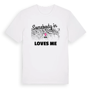 Någon i Zug älskar mig t-shirt – ekologisk bomull t-shirt från Pinshirt