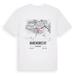 Barendrecht karta t-shirt – ekologisk bomull t-shirt från Pinshirt