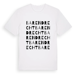 Barendrecht ordlek t-shirt – ekologisk bomull t-shirt från Pinshirt