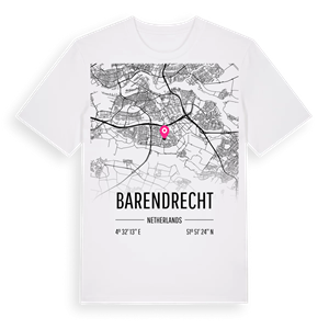 Barendrecht karta t-shirt – ekologisk bomull t-shirt från Pinshirt