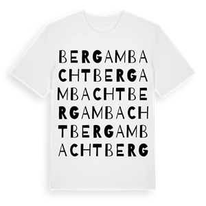 Bergambacht ordlek t-shirt – ekologisk bomull t-shirt från Pinshirt