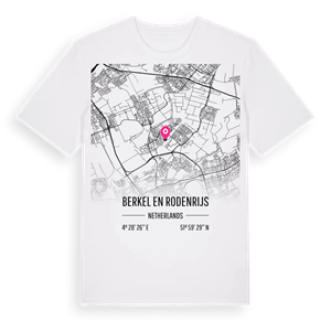 Berkel en Rodenrijs karta t-shirt – ekologisk bomull t-shirt från Pinshirt