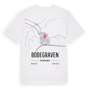 Bodegraven karta t-shirt – ekologisk bomull t-shirt från Pinshirt