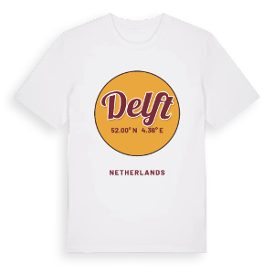 Delft cirkel t-shirt – ekologisk bomull t-shirt från Pinshirt