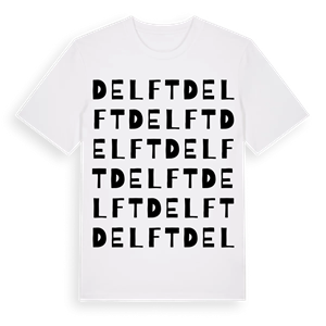 Delft ordlek t-shirt – ekologisk bomull t-shirt från Pinshirt
