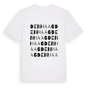 Den Haag ordlek t-shirt – ekologisk bomull t-shirt från Pinshirt