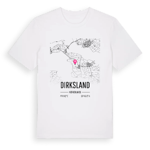 Dirksland karta t-shirt – ekologisk bomull t-shirt från Pinshirt